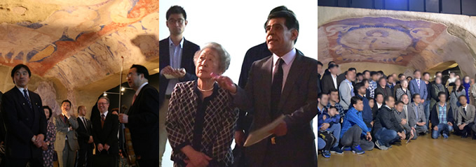 Mr. Hase, Mr. Miyata and Ms. Ogata with JICA staff visited the COI exhibitions. 2016.04.21, 04.28